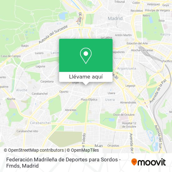 Mapa Federación Madrileña de Deportes para Sordos - Fmds