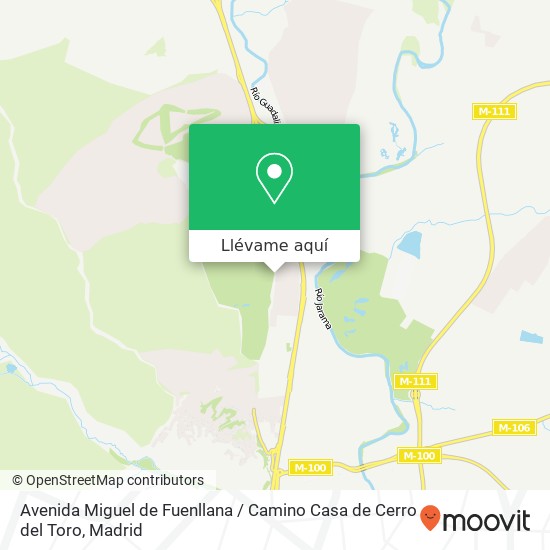 Mapa Avenida Miguel de Fuenllana / Camino Casa de Cerro del Toro
