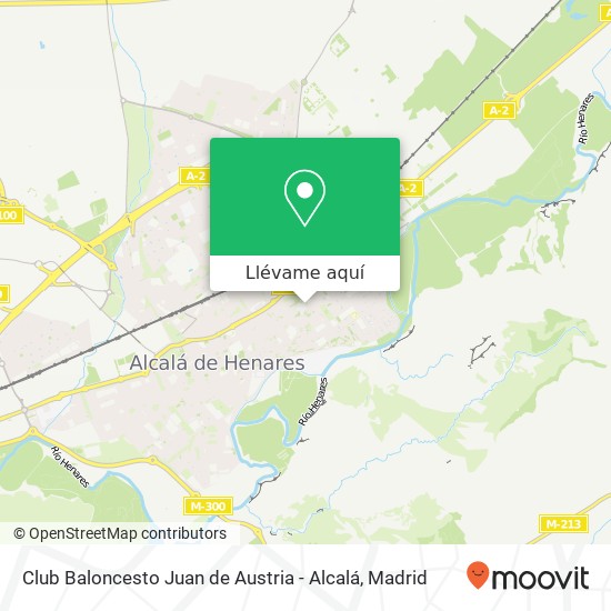 Mapa Club Baloncesto Juan de Austria - Alcalá