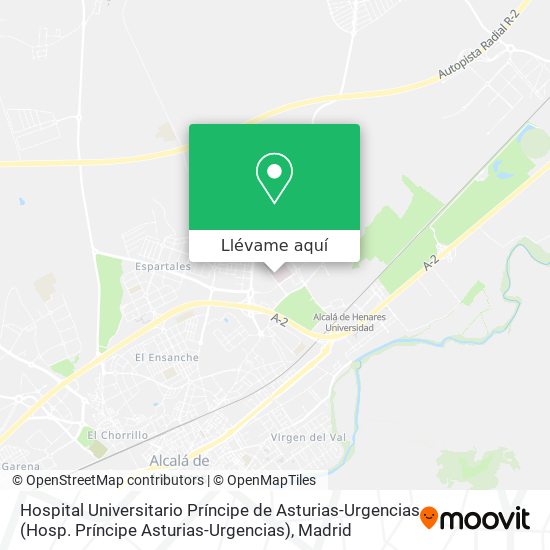 Mapa Hospital Universitario Príncipe de Asturias-Urgencias (Hosp. Príncipe Asturias-Urgencias)