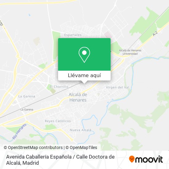 Mapa Avenida Caballería Española / Calle Doctora de Alcalá