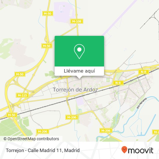 Mapa Torrejon - Calle Madrid 11