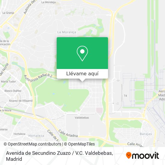 Mapa Avenida de Secundino Zuazo / V.C. Valdebebas