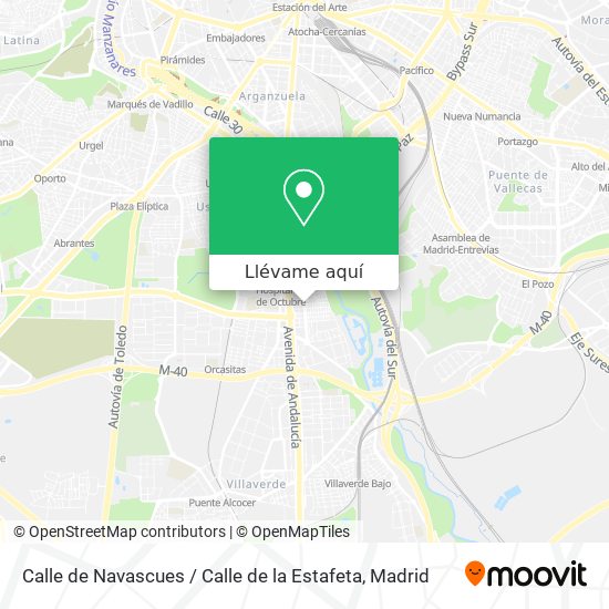 Mapa Calle de Navascues / Calle de la Estafeta