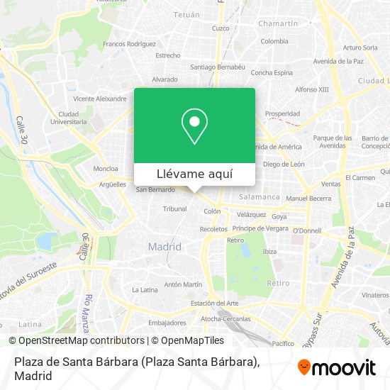 Mapa Plaza de Santa Bárbara