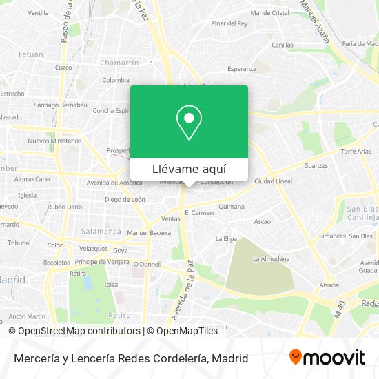 Mapa Mercería y Lencería Redes Cordelería