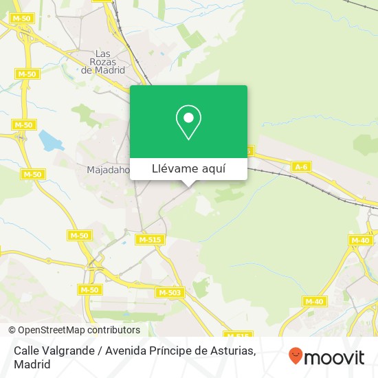 Mapa Calle Valgrande / Avenida Príncipe de Asturias