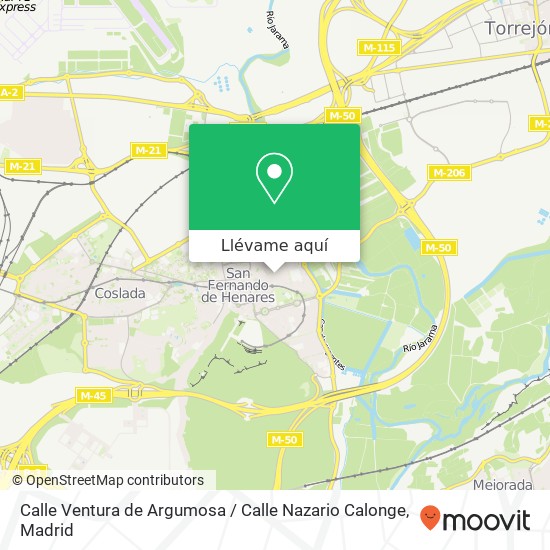 Mapa Calle Ventura de Argumosa / Calle Nazario Calonge