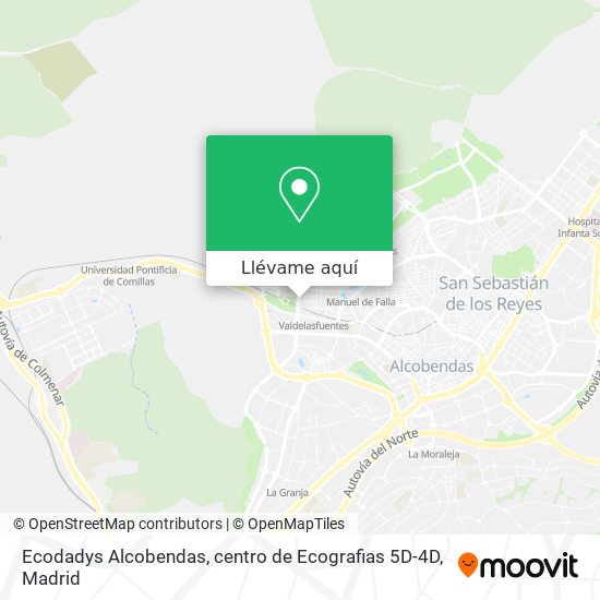 Mapa Ecodadys Alcobendas, centro de Ecografias 5D-4D