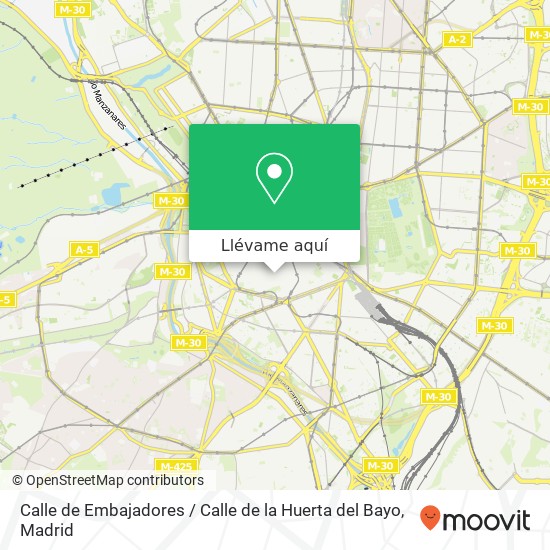 Mapa Calle de Embajadores / Calle de la Huerta del Bayo