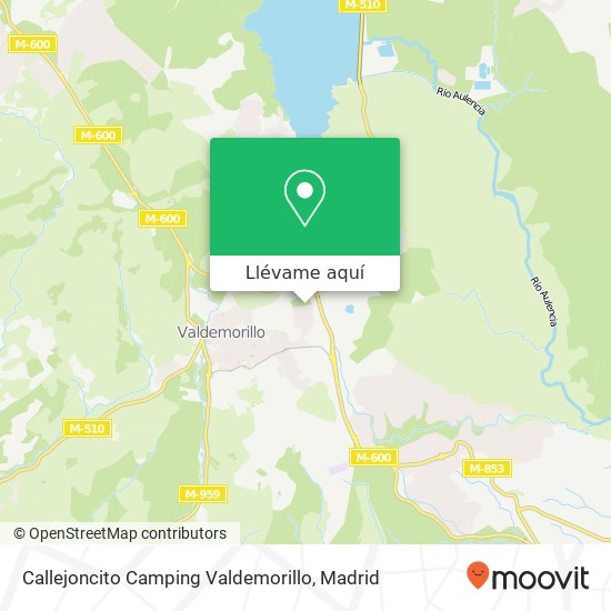 Mapa Callejoncito Camping Valdemorillo