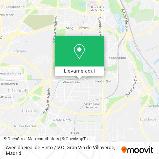 Mapa Avenida Real de Pinto / V.C. Gran Vía de Villaverde
