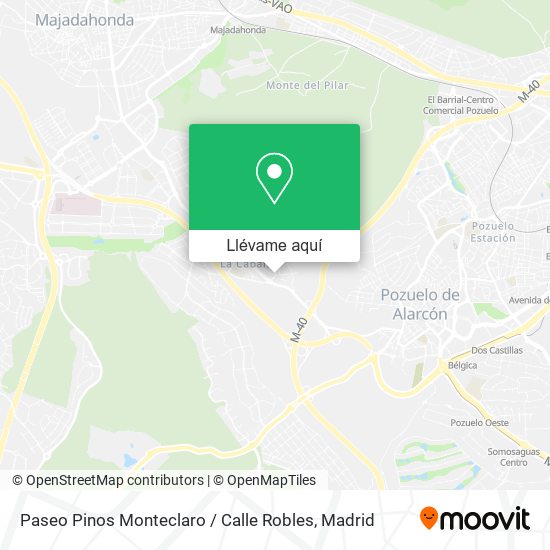 Mapa Paseo Pinos Monteclaro / Calle Robles