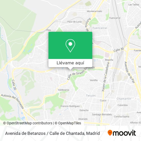 Mapa Avenida de Betanzos / Calle de Chantada