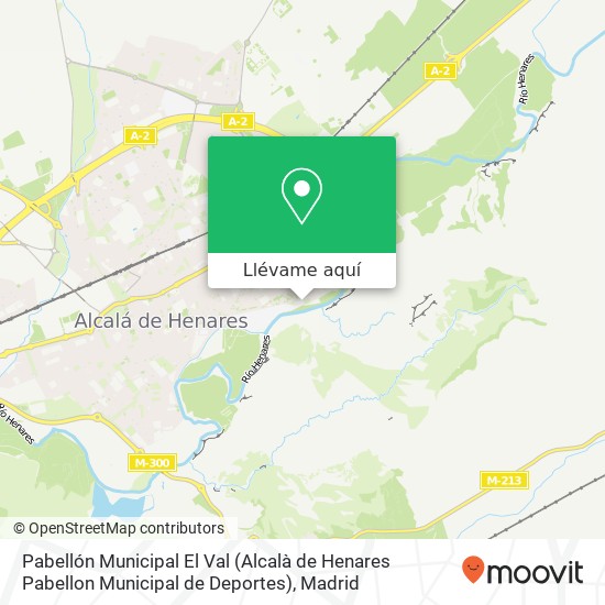 Mapa Pabellón Municipal El Val (Alcalà de Henares Pabellon Municipal de Deportes)