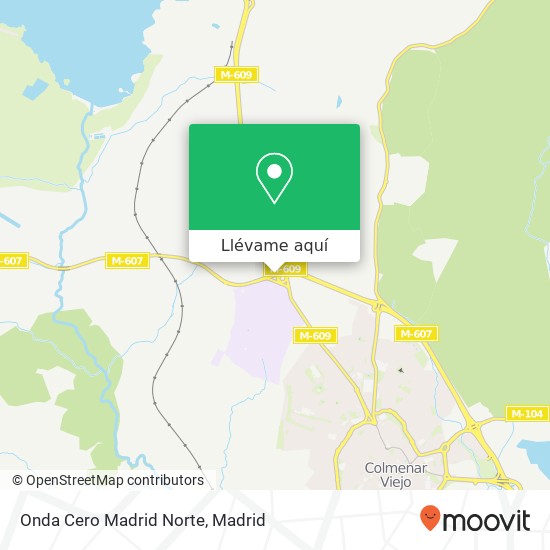 Mapa Onda Cero Madrid Norte