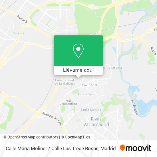 Mapa Calle María Moliner / Calle Las Trece Rosas