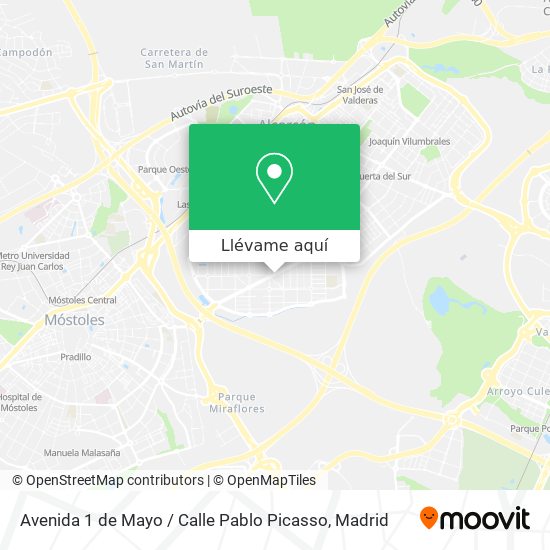Mapa Avenida 1 de Mayo / Calle Pablo Picasso