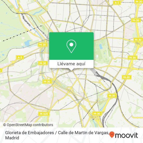 Mapa Glorieta de Embajadores / Calle de Martín de Vargas