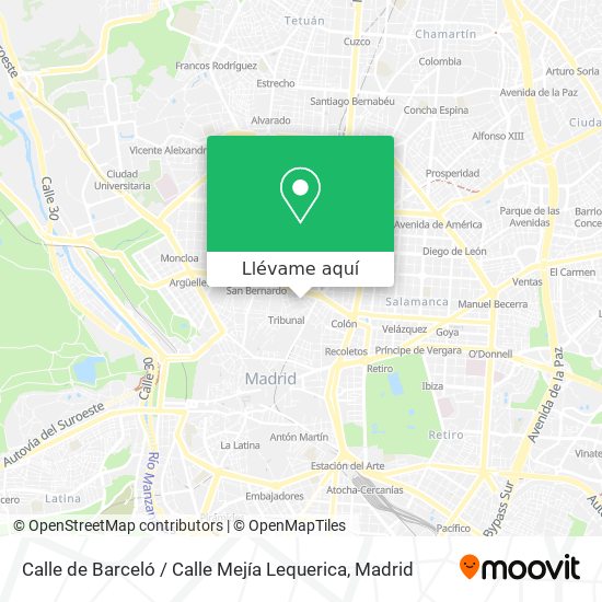 Mapa Calle de Barceló / Calle Mejía Lequerica