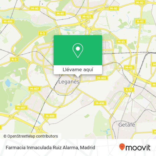 Mapa Farmacia Inmaculada Ruiz Alarma