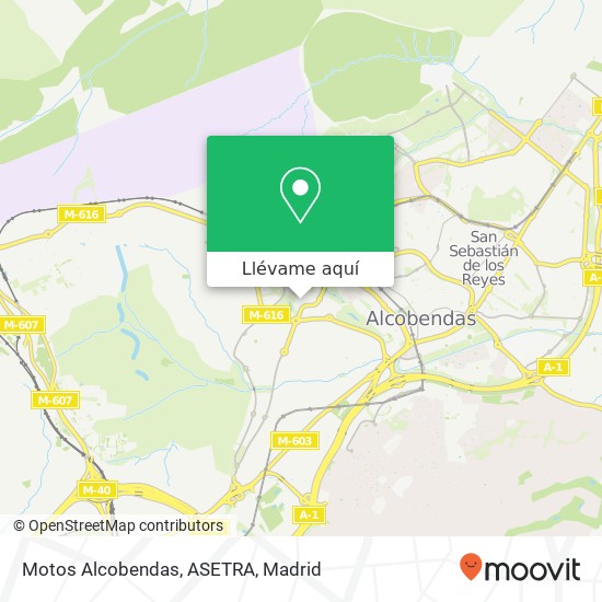 Mapa Motos Alcobendas, ASETRA