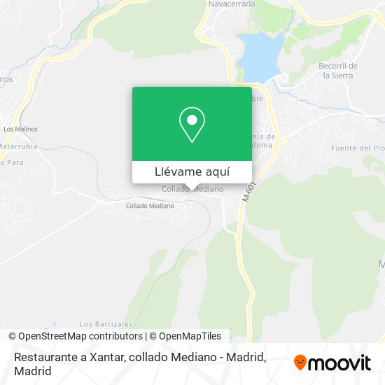 Mapa Restaurante a Xantar, collado Mediano - Madrid