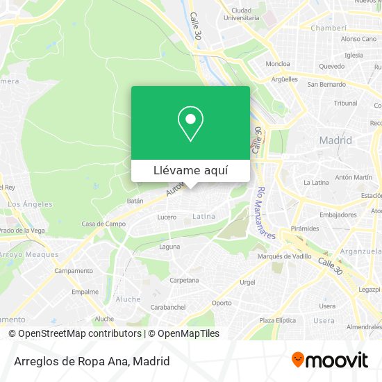Cómo llegar Arreglos de Ana en Madrid Autobús, Metro o Tren?