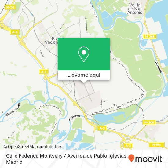 Mapa Calle Federica Montseny / Avenida de Pablo Iglesias