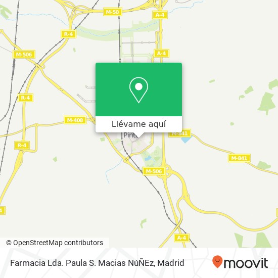 Mapa Farmacia Lda. Paula S. Macias NúÑEz