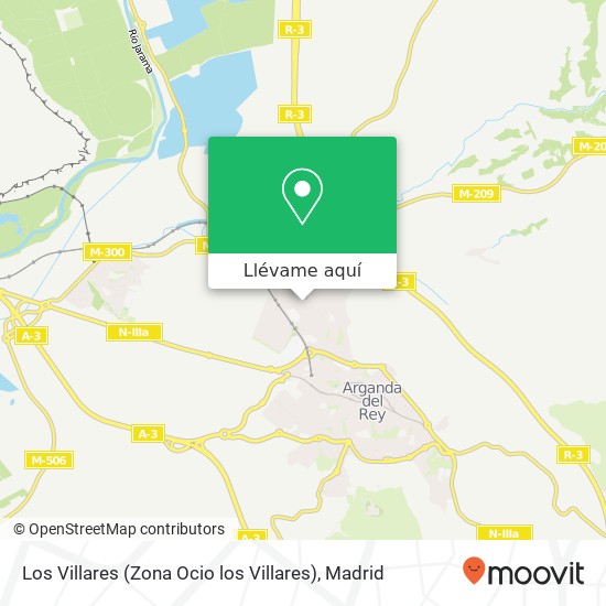 Mapa Los Villares (Zona Ocio los Villares)