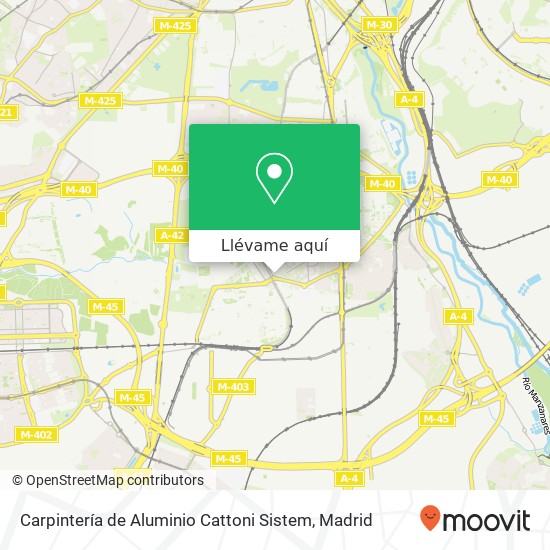 Mapa Carpintería de Aluminio Cattoni Sistem