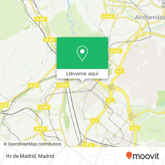 Mapa Itv de Madrid