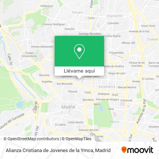 Mapa Alianza Cristiana de Jovenes de la Ymca