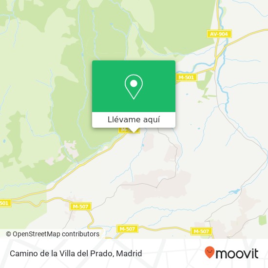 Mapa Camino de la Villa del Prado