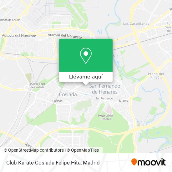 Mapa Club Karate Coslada Felipe Hita