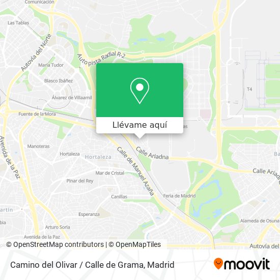 Mapa Camino del Olivar / Calle de Grama