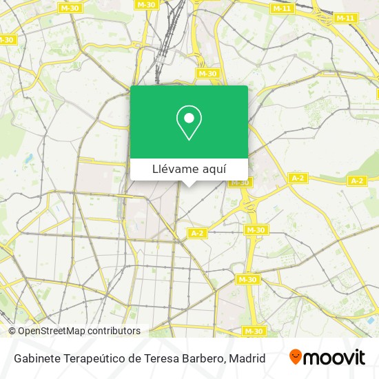 Mapa Gabinete Terapeútico de Teresa Barbero