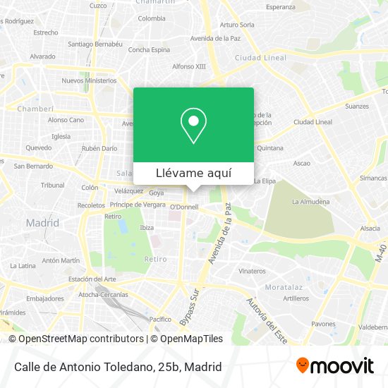 Mapa Calle de Antonio Toledano, 25b
