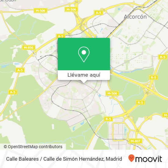 Mapa Calle Baleares / Calle de Simón Hernández