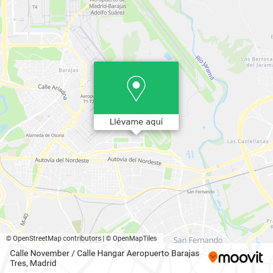 Mapa Calle November / Calle Hangar Aeropuerto Barajas Tres
