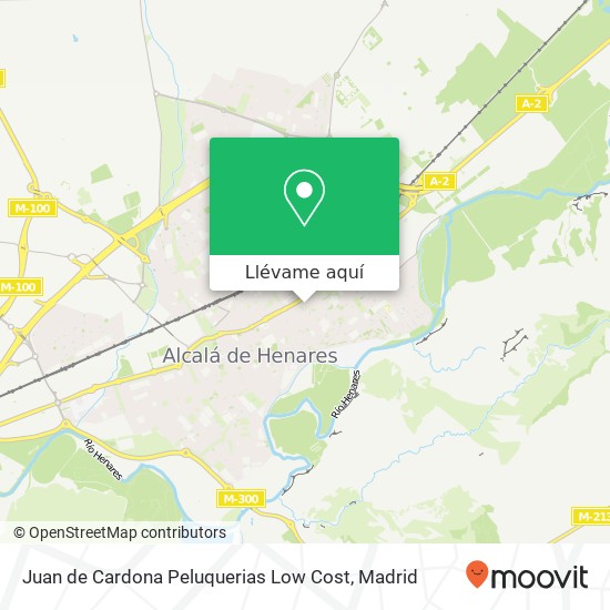 Mapa Juan de Cardona Peluquerias Low Cost