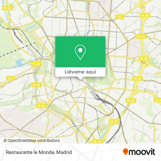 Mapa Restaurante le Monde