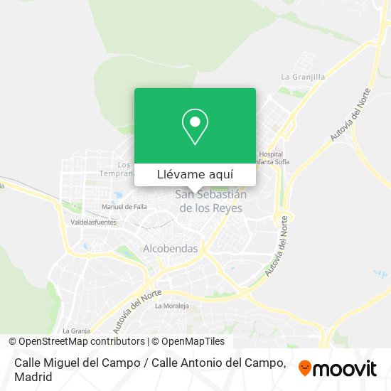 Mapa Calle Miguel del Campo / Calle Antonio del Campo