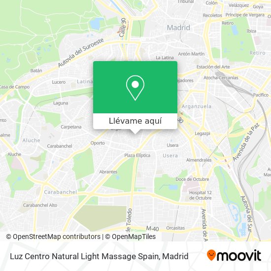 Mapa Luz Centro Natural Light Massage Spain