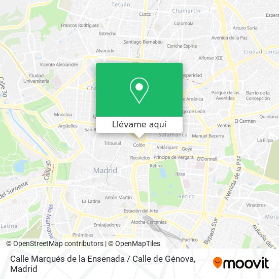 Mapa Calle Marqués de la Ensenada / Calle de Génova