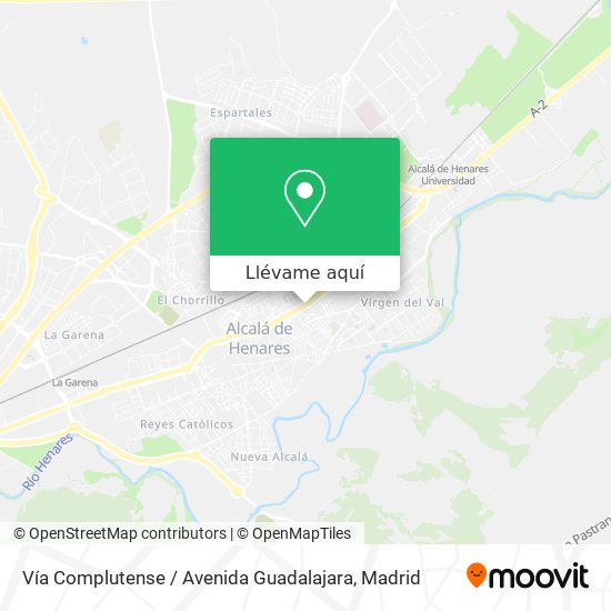 Mapa Vía Complutense / Avenida Guadalajara