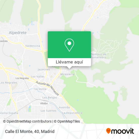 Mapa Calle El Monte, 40