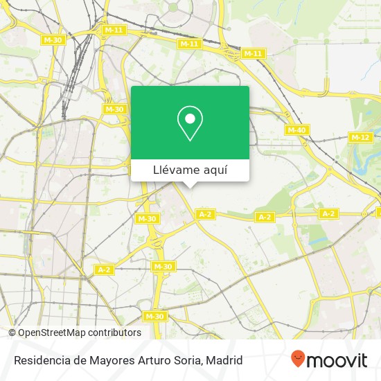 Mapa Residencia de Mayores Arturo Soria