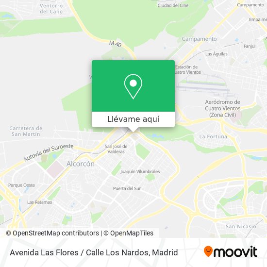 Mapa Avenida Las Flores / Calle Los Nardos